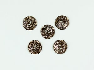 Aubergine Shell with Gold Dots Buttons 22mm